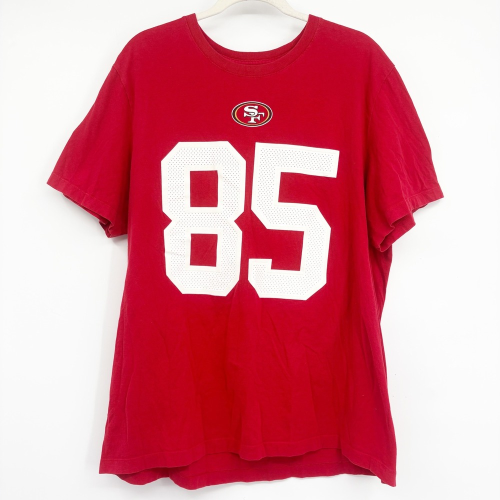 Nike Mens San Francisco 49ers George Kittle 85 Gameday Graphic T-Shirt XL Red